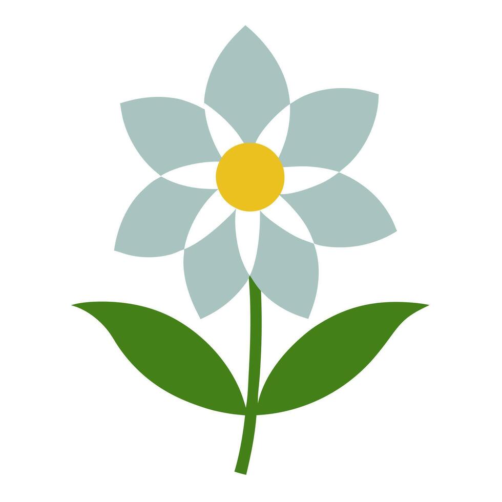 Modern Floral Illustration with Decorative Heading vector
