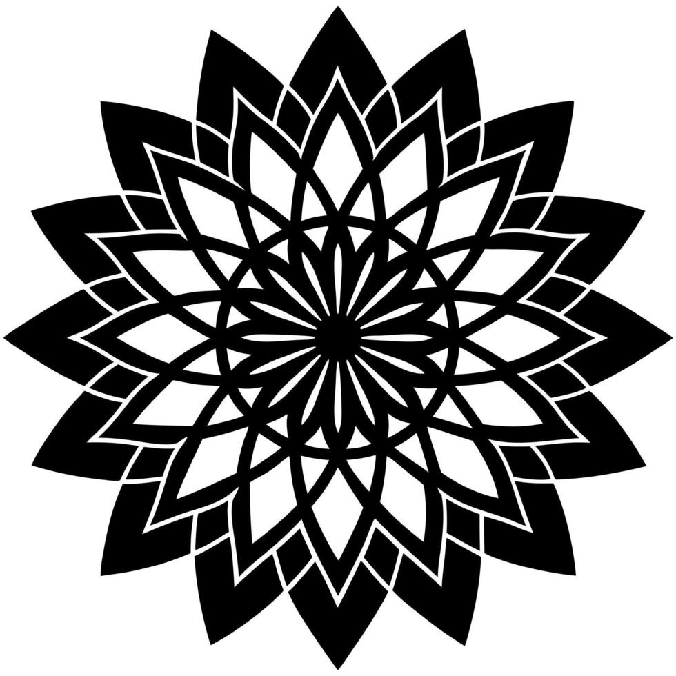 Mandala Decorative Floral Elements Design for Creative Heading and Ending Illustrations vector
