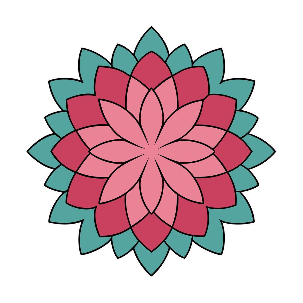 Mandala Decorative Floral Elements Design for Heading and Ending with Intricate Artistic Patterns and Ornamental Details vector
