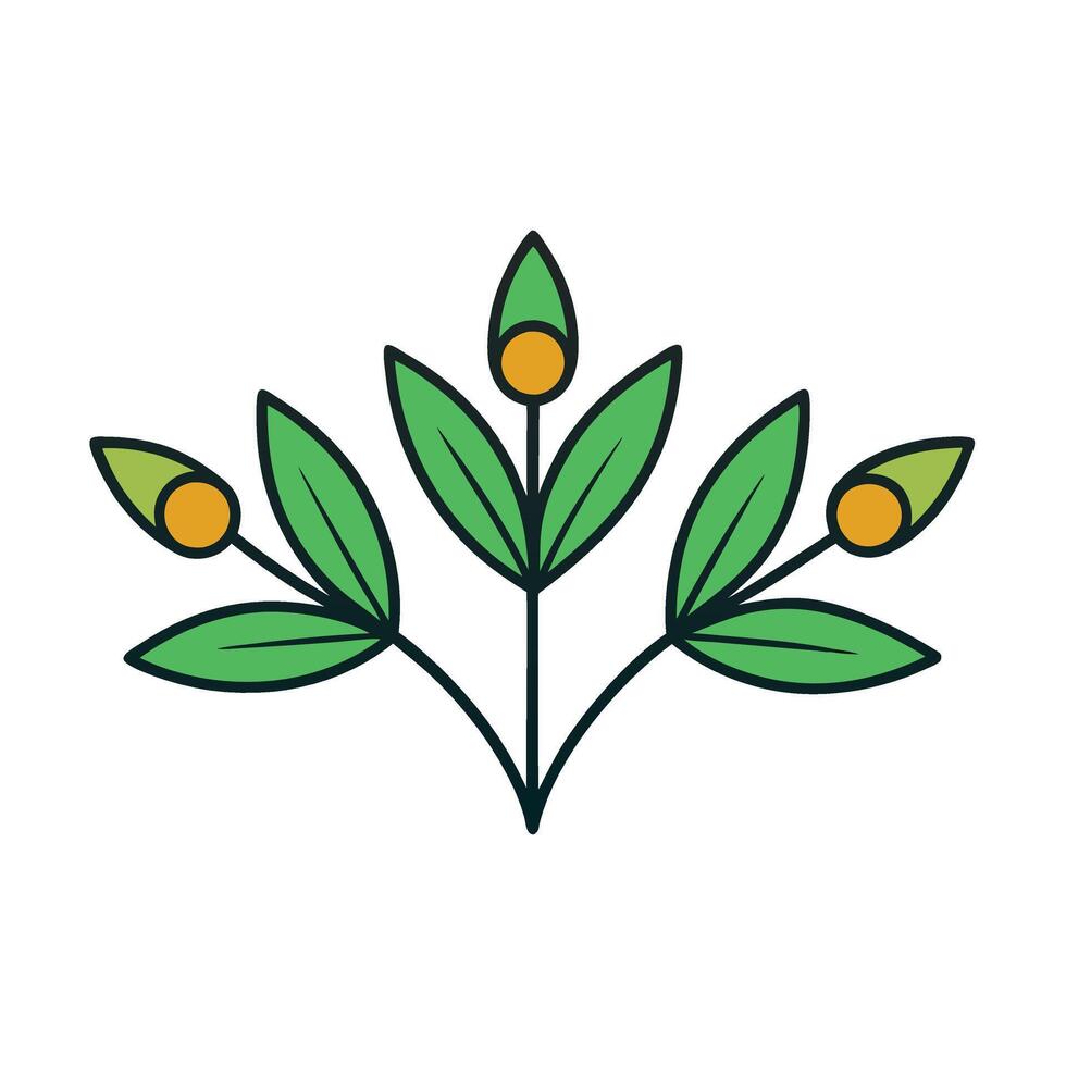 Decorative Floral Elements Design for Endings in Elegant Style vector