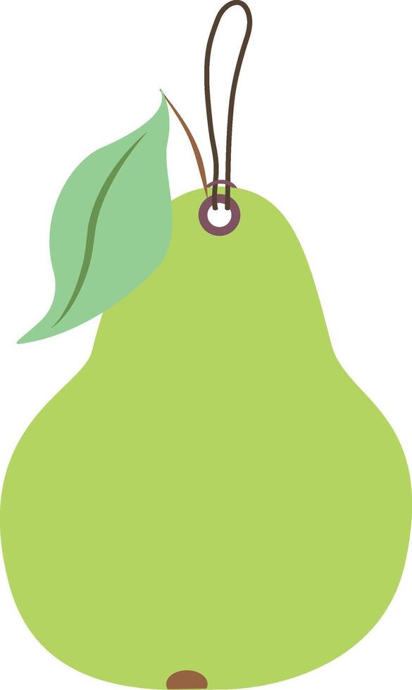 Illustration of a pear-shaped tag vector