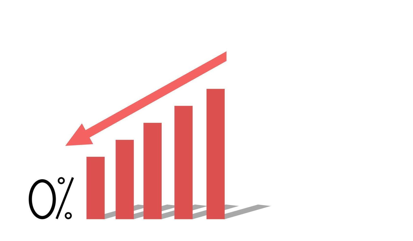 a graph showing a downward trend. vector