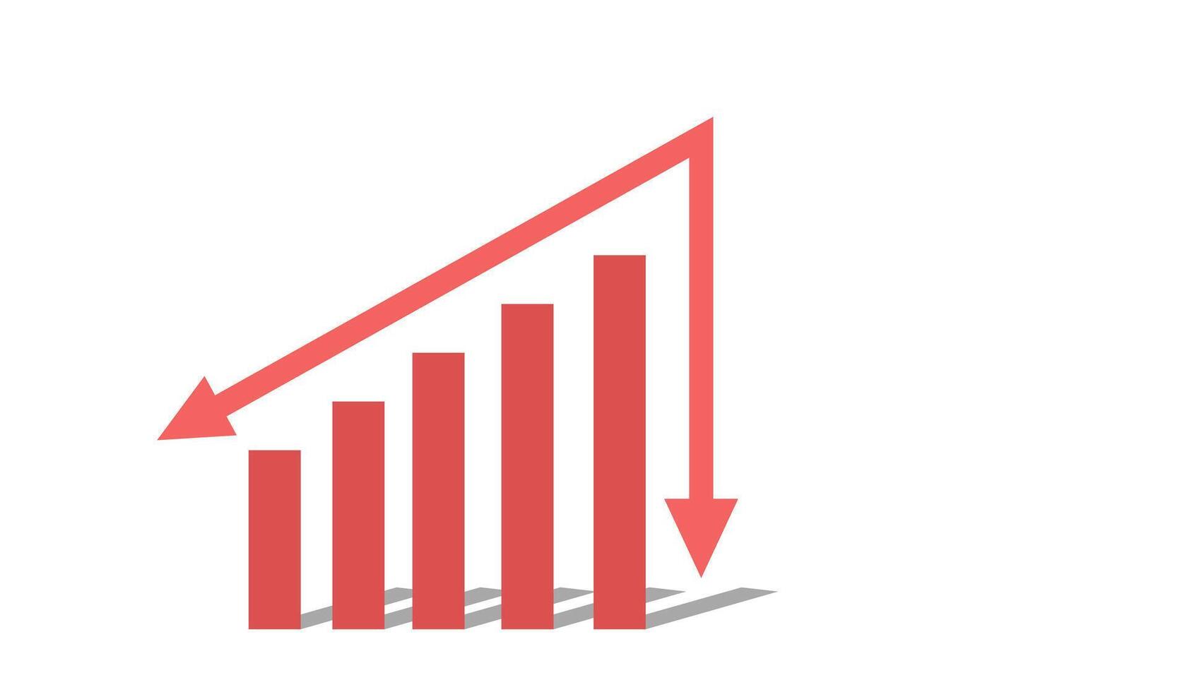 Financial graph, Business concept, Price increase, Price decrease vector