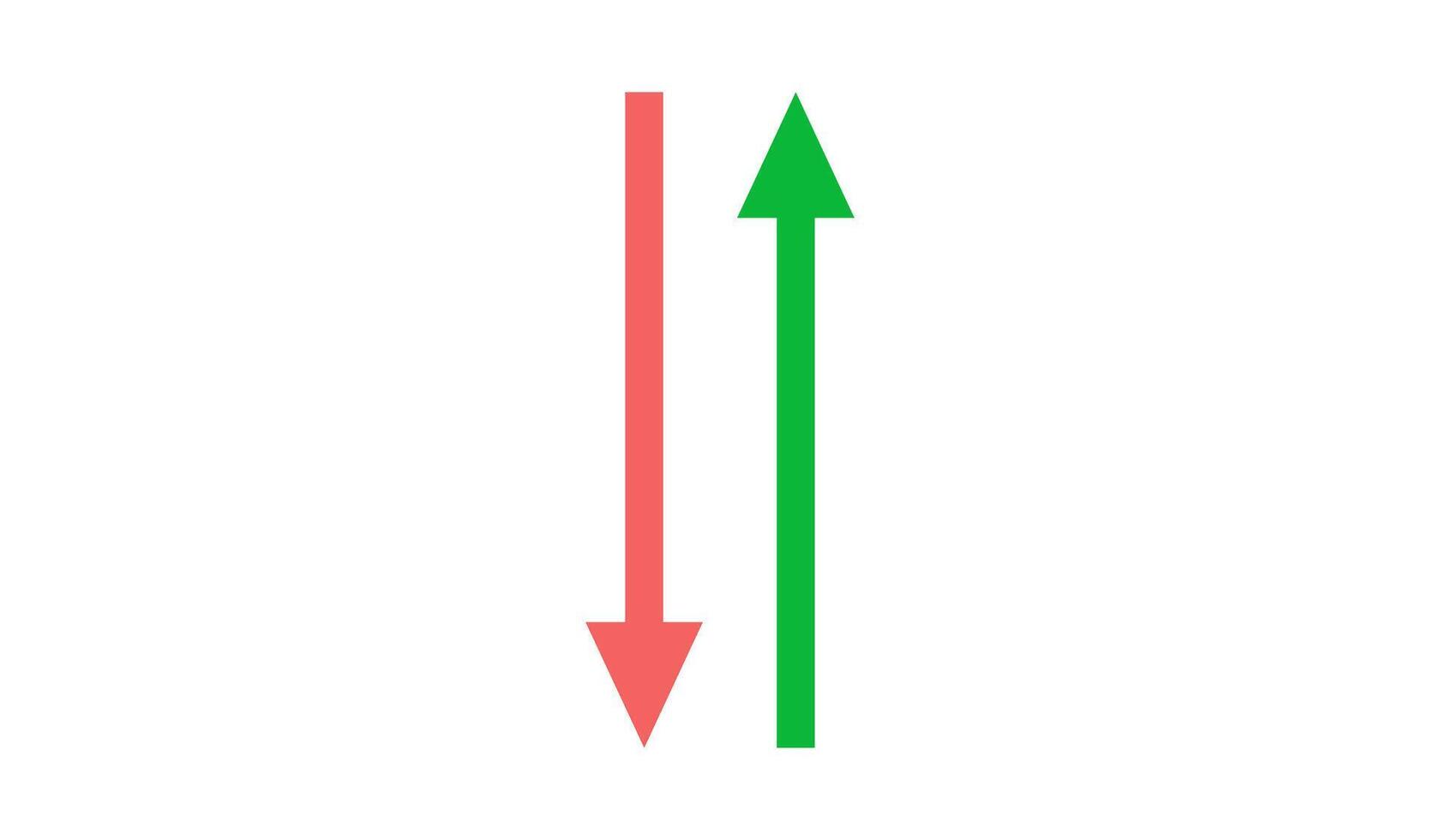 two arrows pointing in opposite directions vector