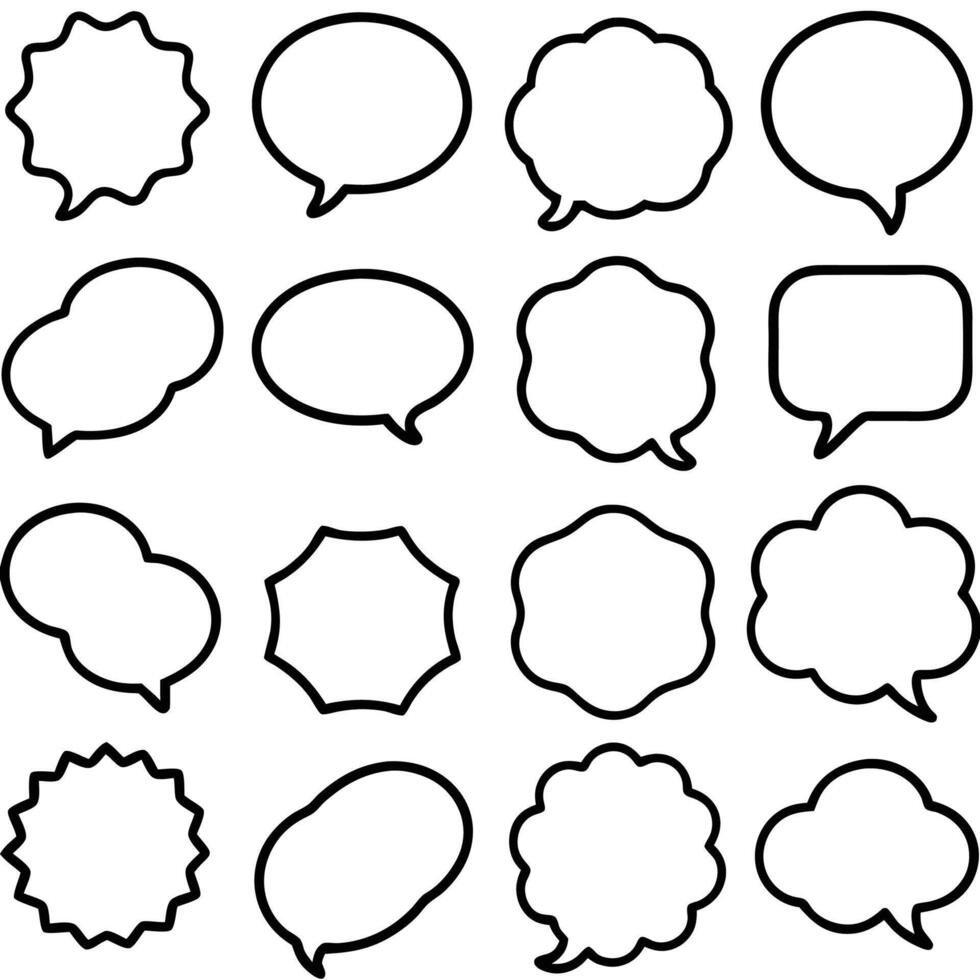 speech bubbles set of speech bubbles illustration, vector