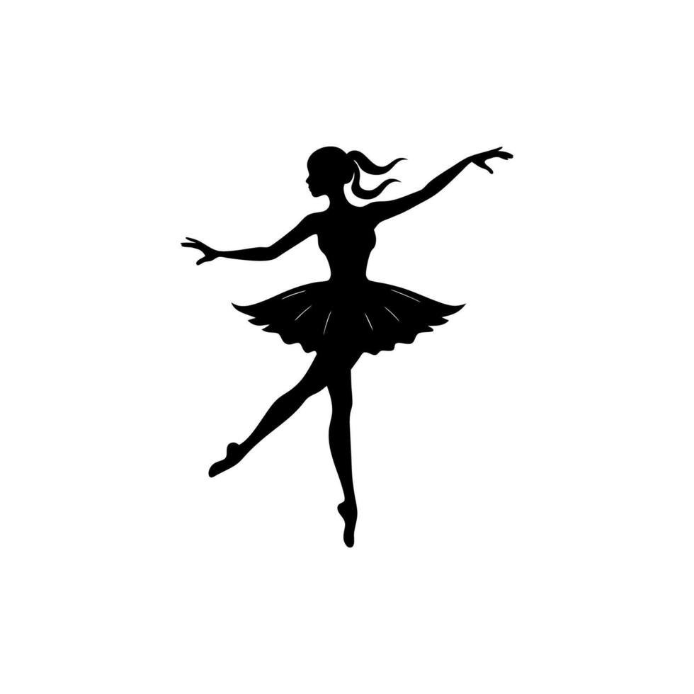 Young ballerina dancing vector