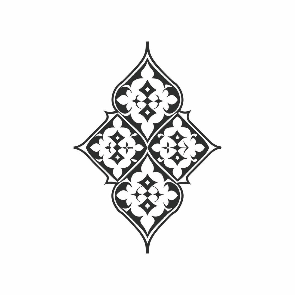 Arabian pattern silhouette on white background vector
