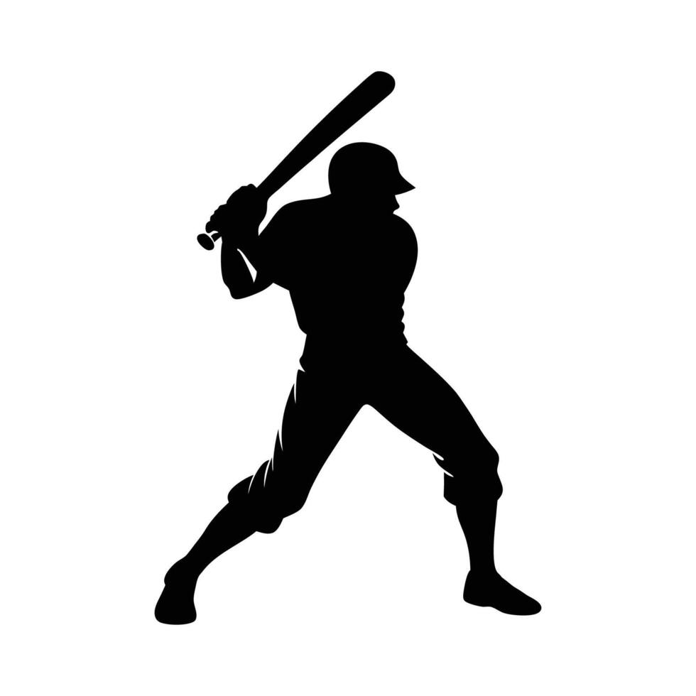Baseball player bating vector