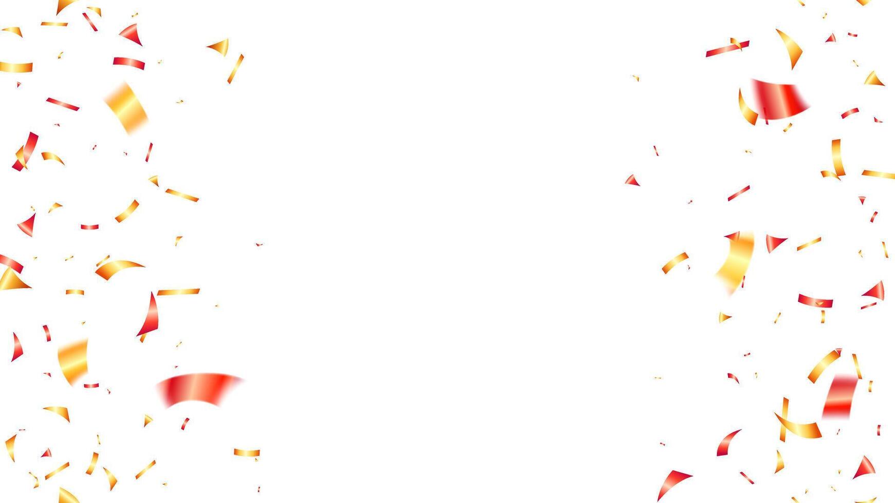 Realistic sale discount frame banner, poster, template with red and gold shiny confetti vector