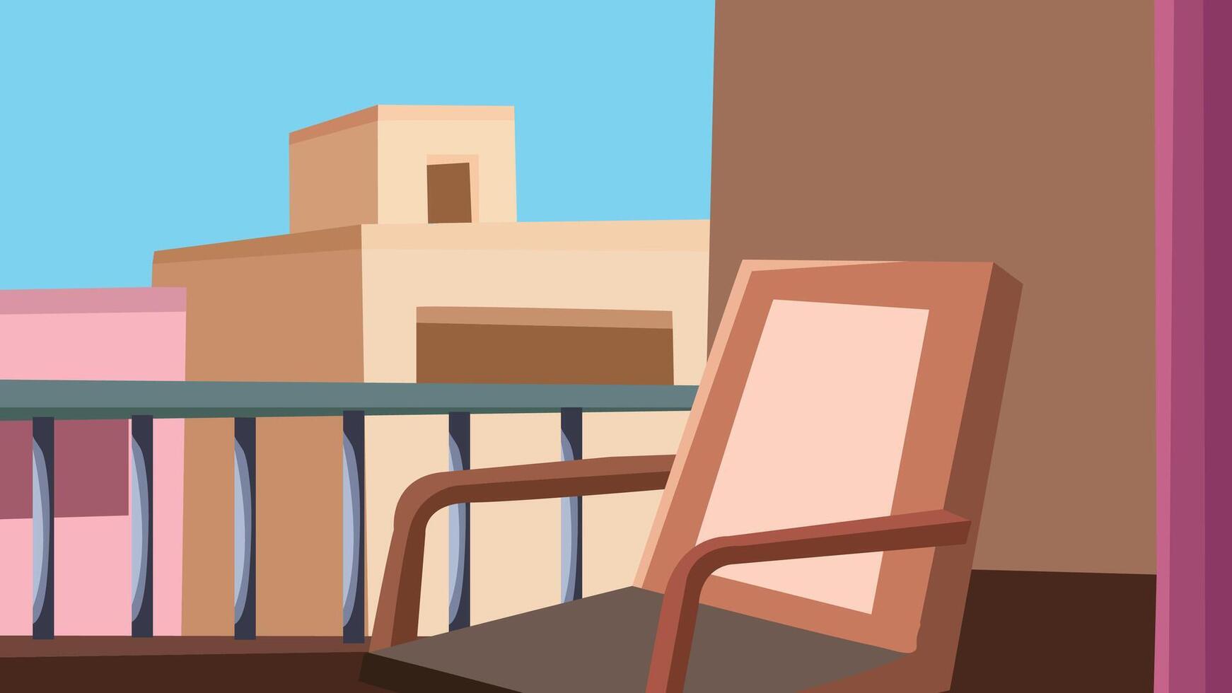 House terrace with sit background vector