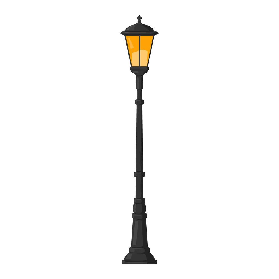 Modern City Urban Public Lighting Color Icon Illustration vector