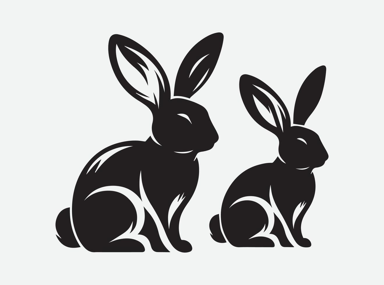 Creative Rabbit Silhouette Graphics for Designers and Artists vector