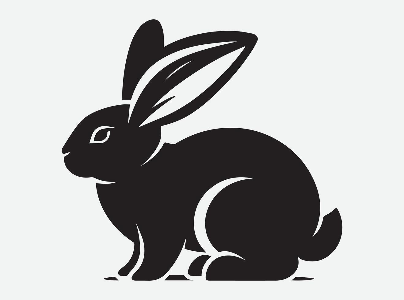 Adorable Rabbit Silhouette Bundle for DIY Crafts and Prints vector