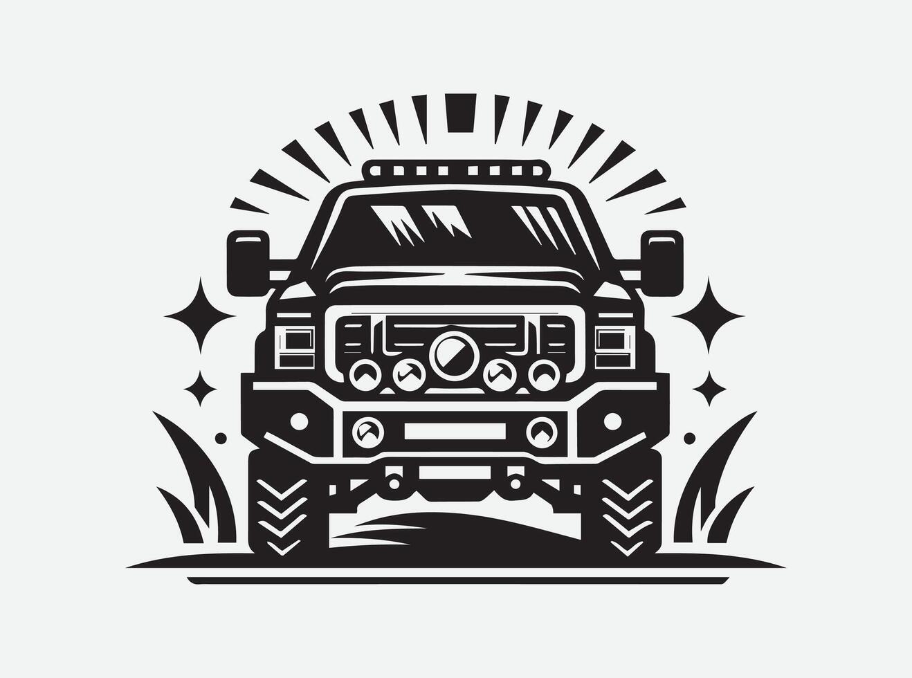 Simple Car Silhouette Icons for Websites and Mobile Apps vector