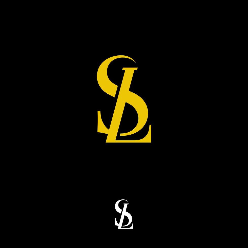 latter SL Monogram logo design company logo vector