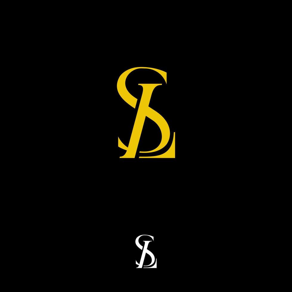 latter Design.SL Monogram logo design company logo vector