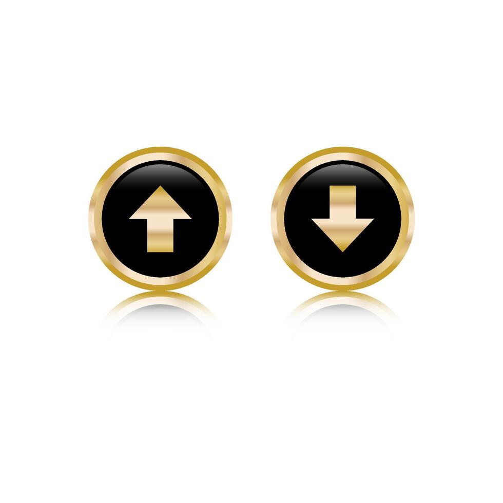 Modern button with download and upload 3d for concept design. Load internet data symbol. Cloud technology. Computer interface vector