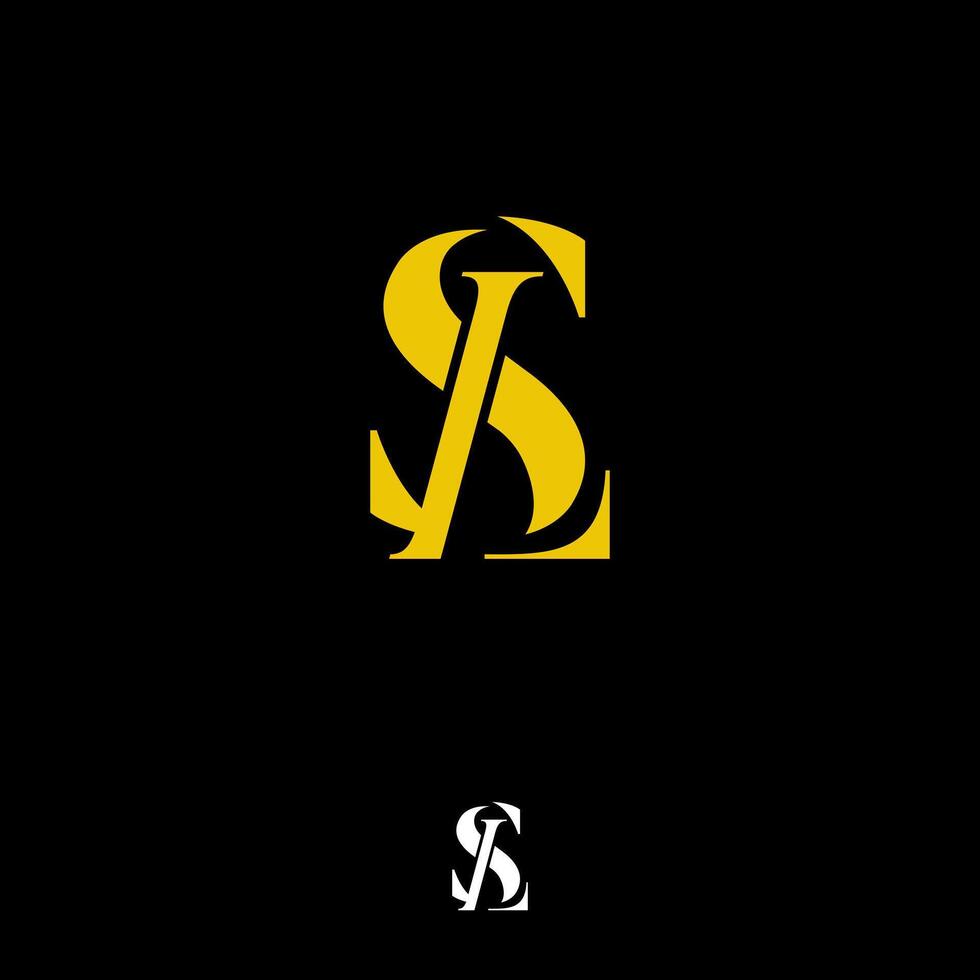 latter Design SL Monogram logo design company logo vector