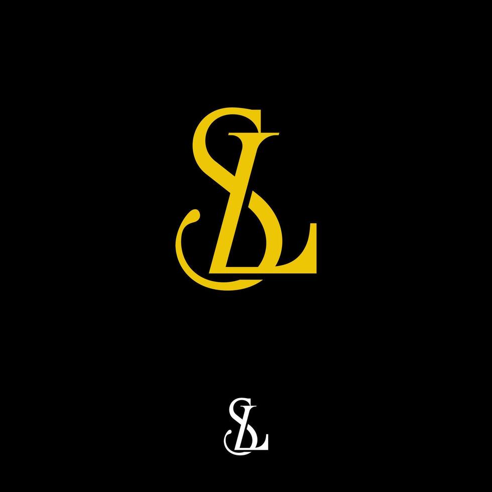 latter Design.SL Monogram logo design .company logo vector
