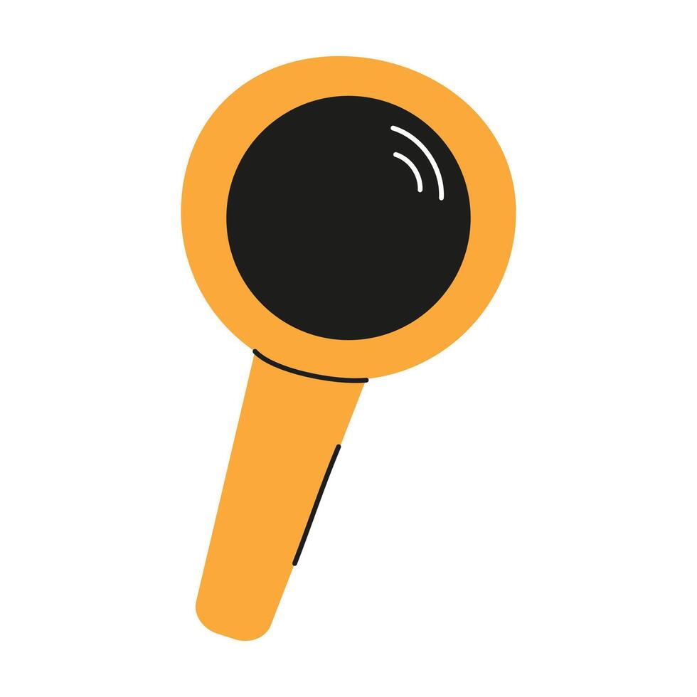 Magnifying glass designed in a simple and modern style for educational purposes vector