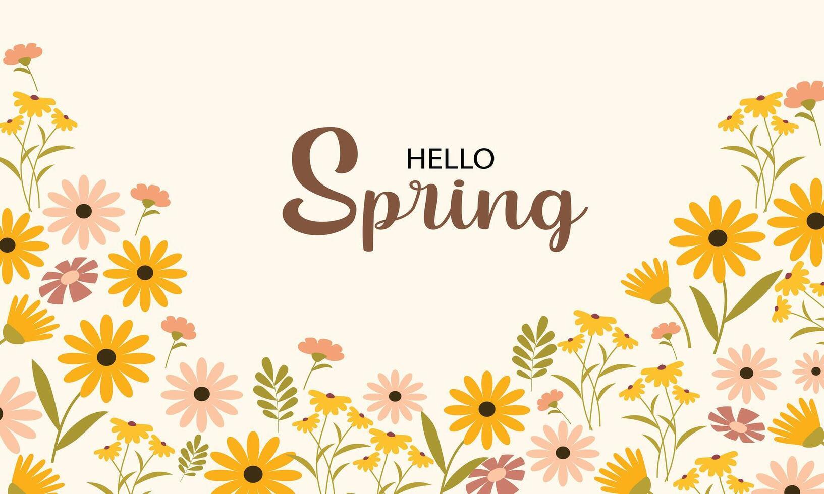 Hallo spring background vector