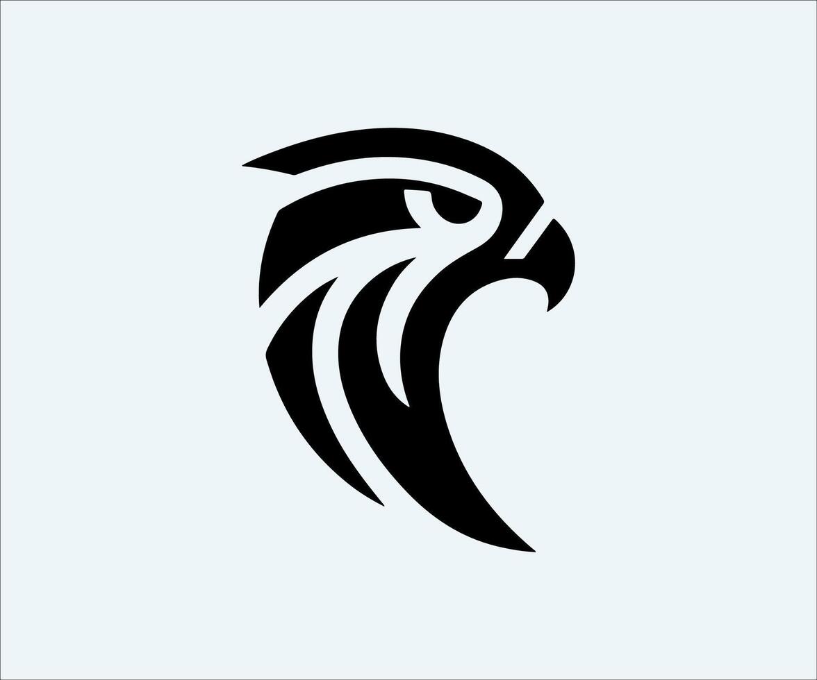illustration a black and white logo of an eagle vector