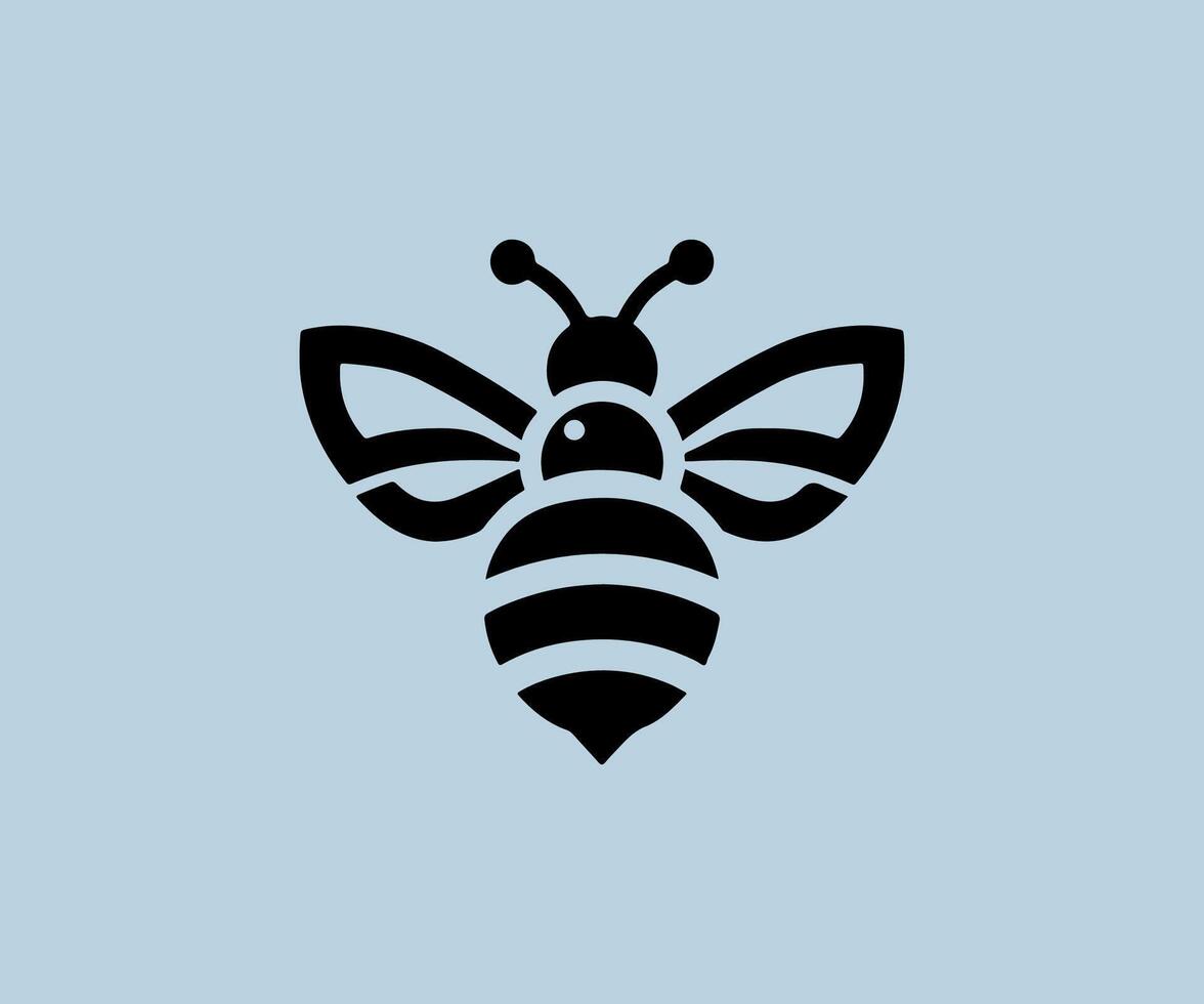 Bee logo design template. Honey bee icon. Bee symbol. vector