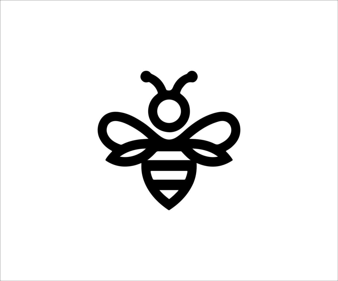 Bee design. Bee logo template. Bee icon vector