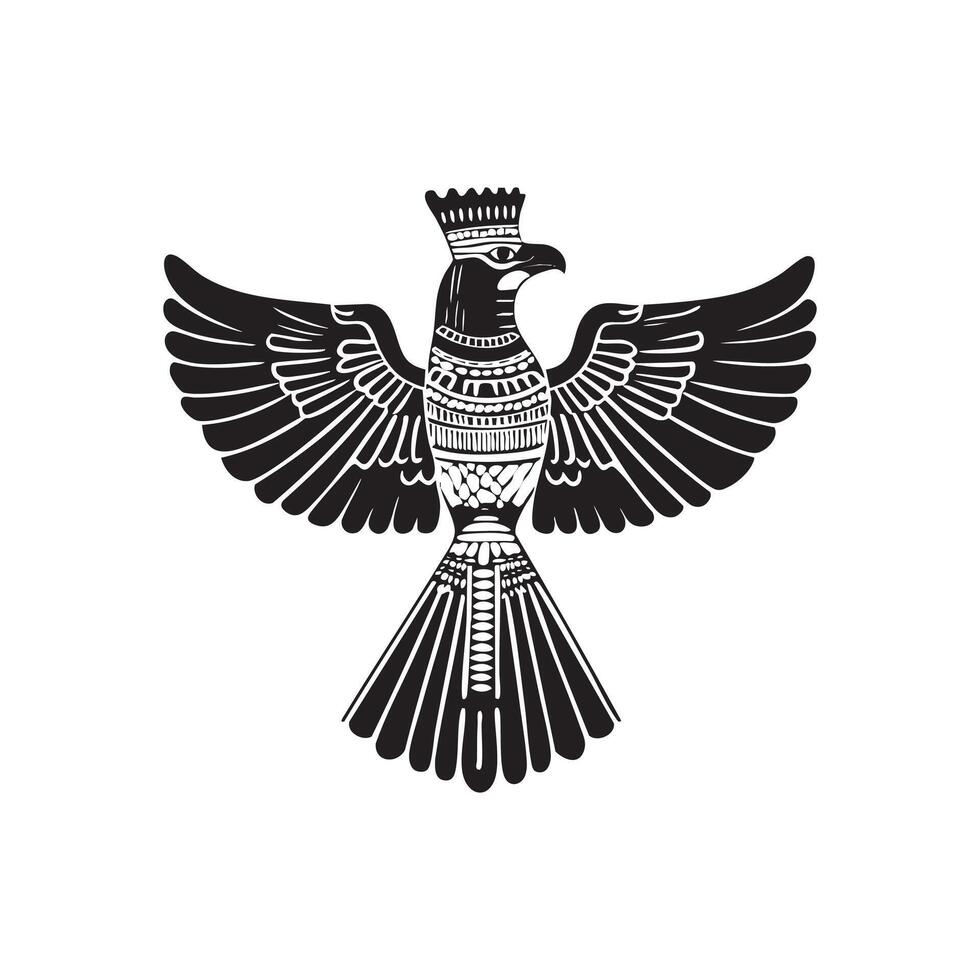An eagle with a crown on its head vector