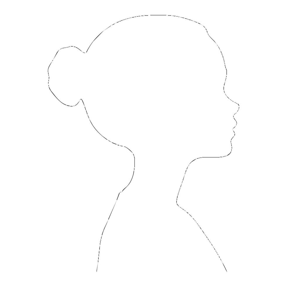 A silhouette of a woman's head vector