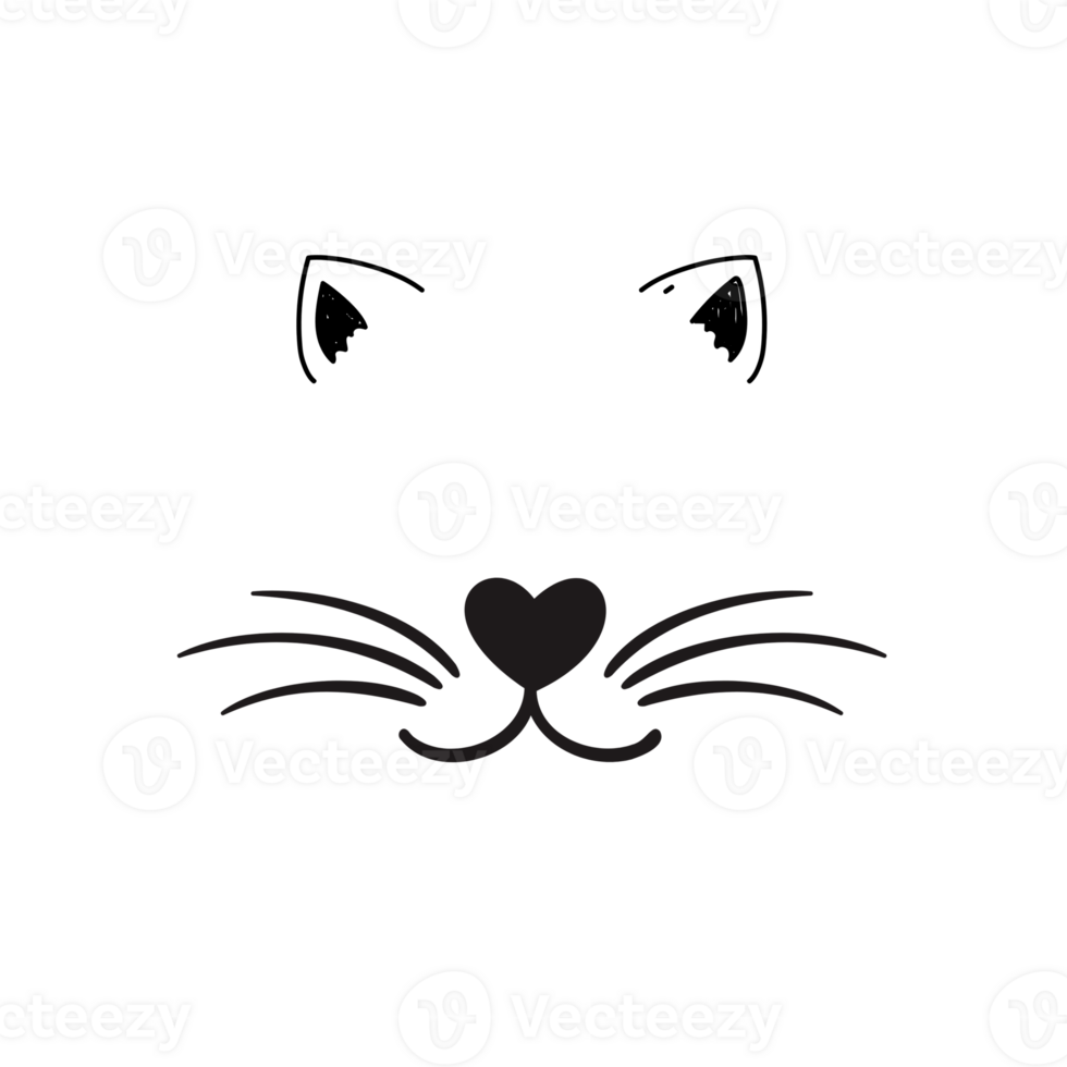 Adorable Kitty face png