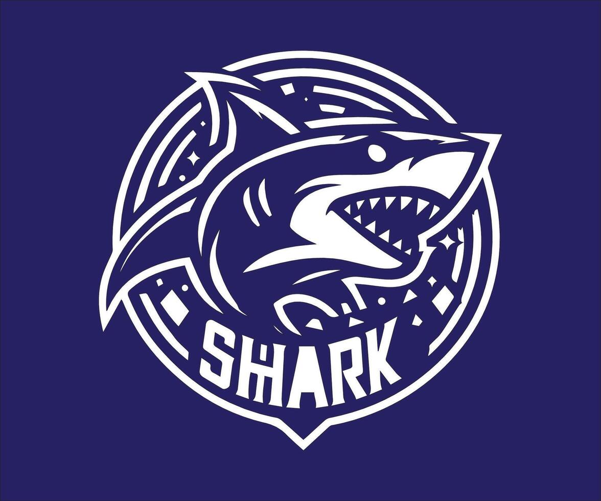 shark logo design, illustration of sport team vector
