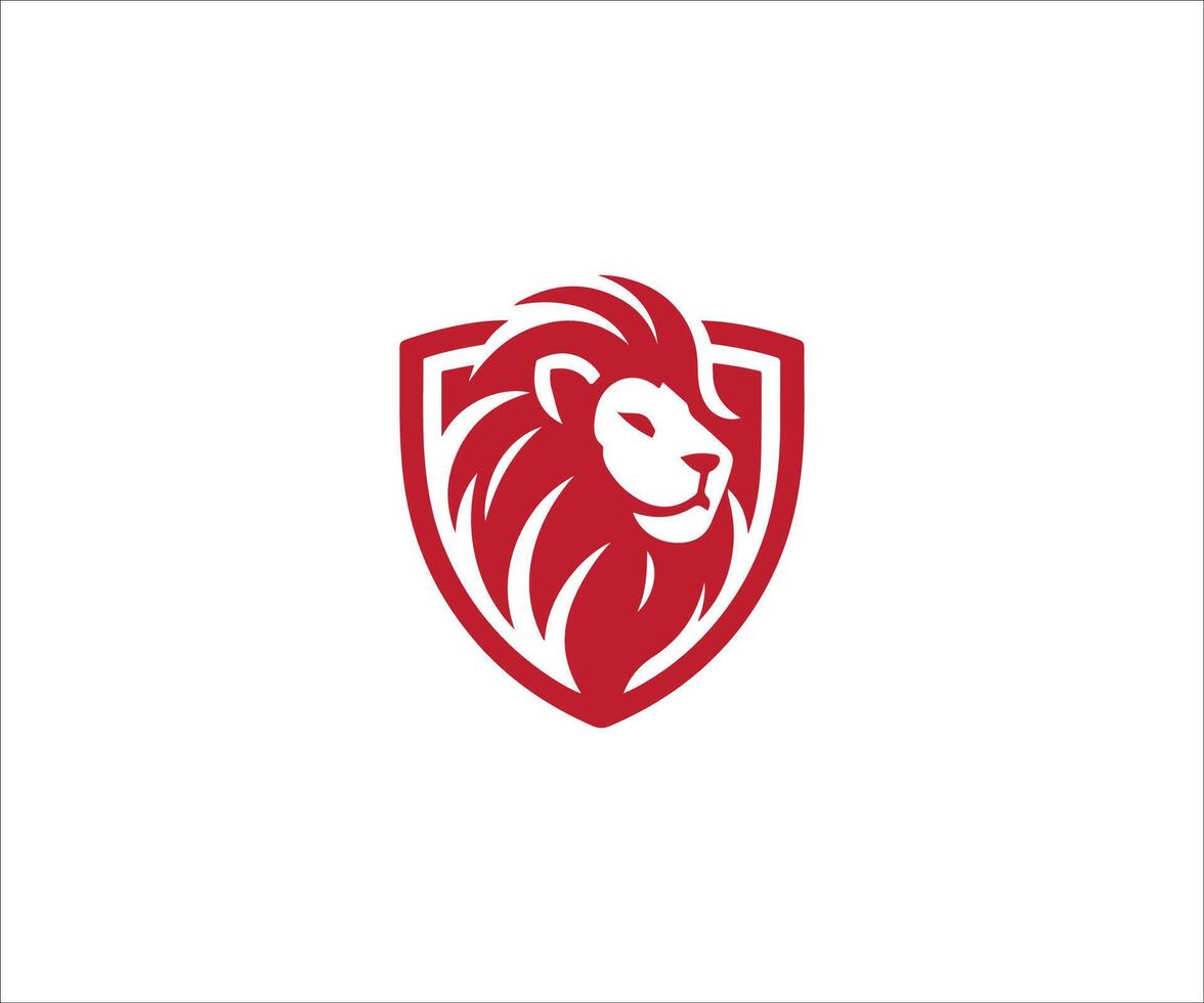 the red lion logo on a white background vector