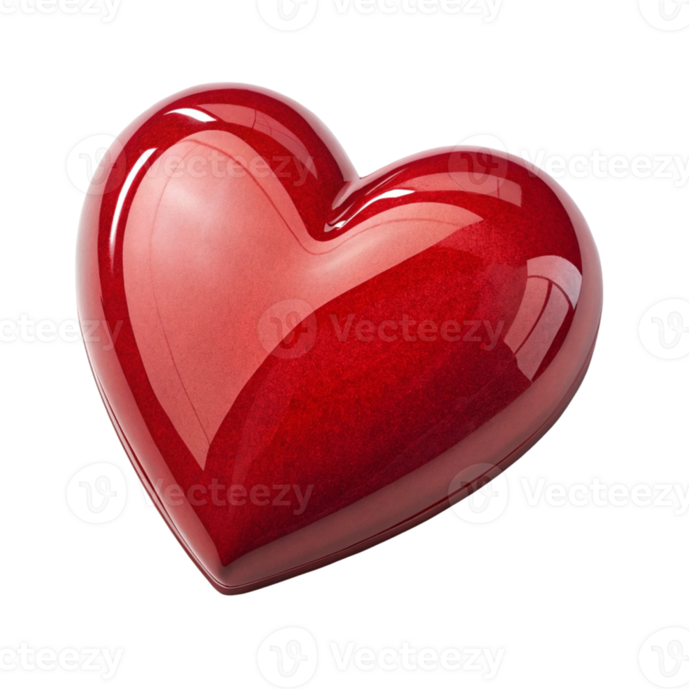 a red heart shaped object on a transparent background png