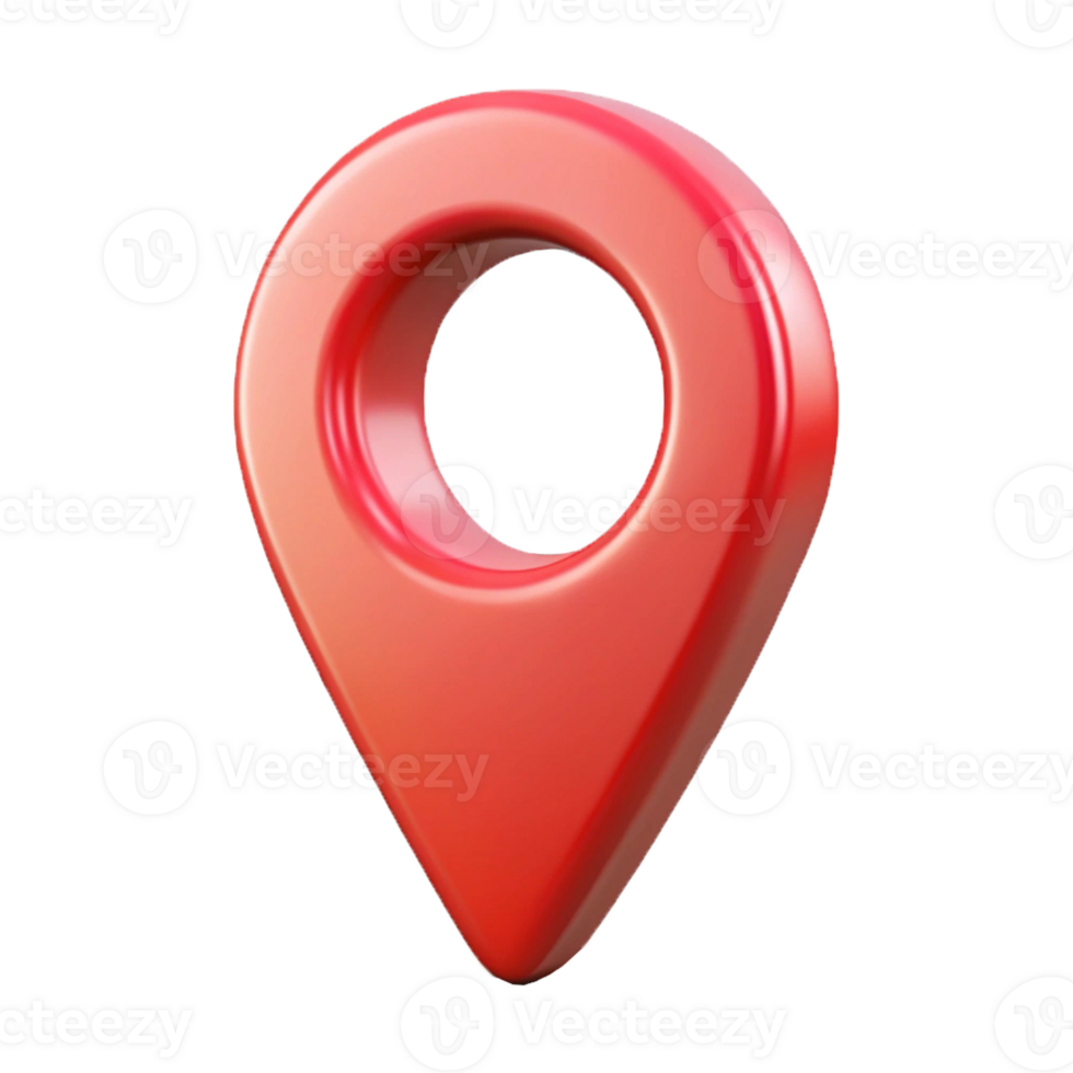 red location marker on transparent background png