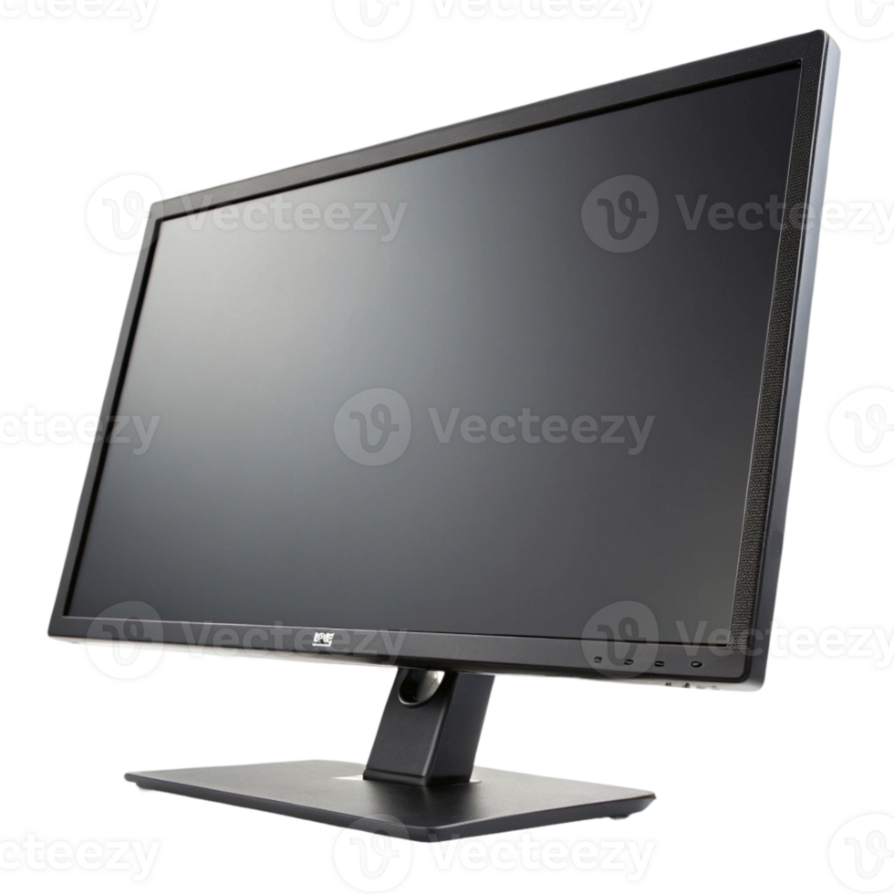 a dell monitor on a stand with a transparent background png