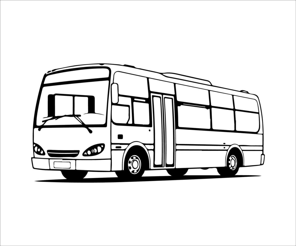 a drawing of a bus on a white background vector