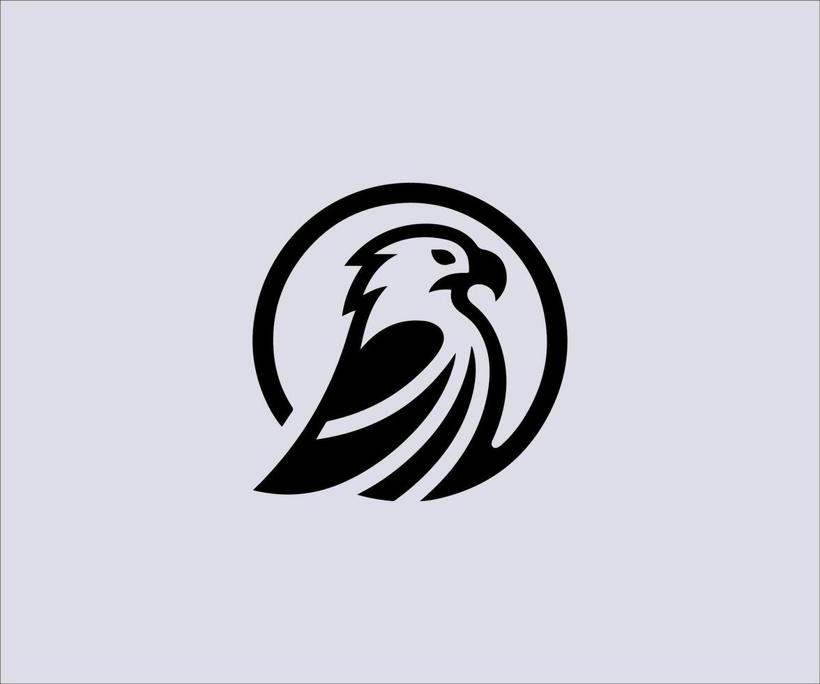the eagle logo with a black and white design vector