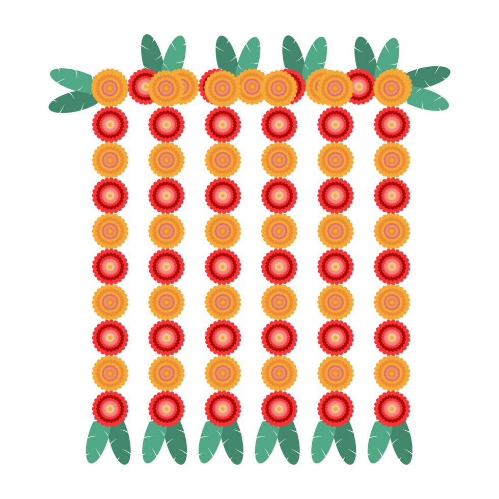 A colorful arrangement of oranges and green leaves png