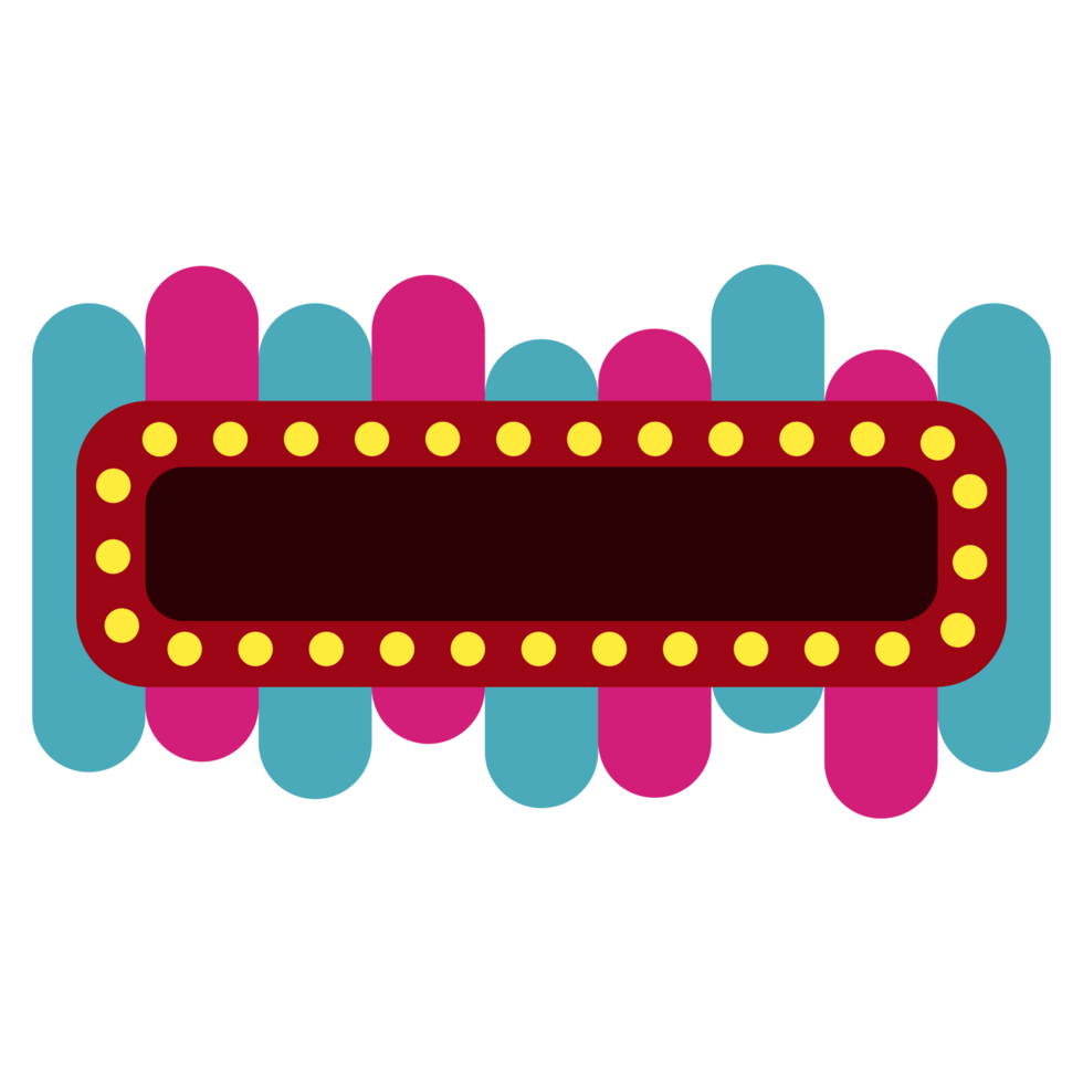 a colorful neon sign with a blue and pink background png