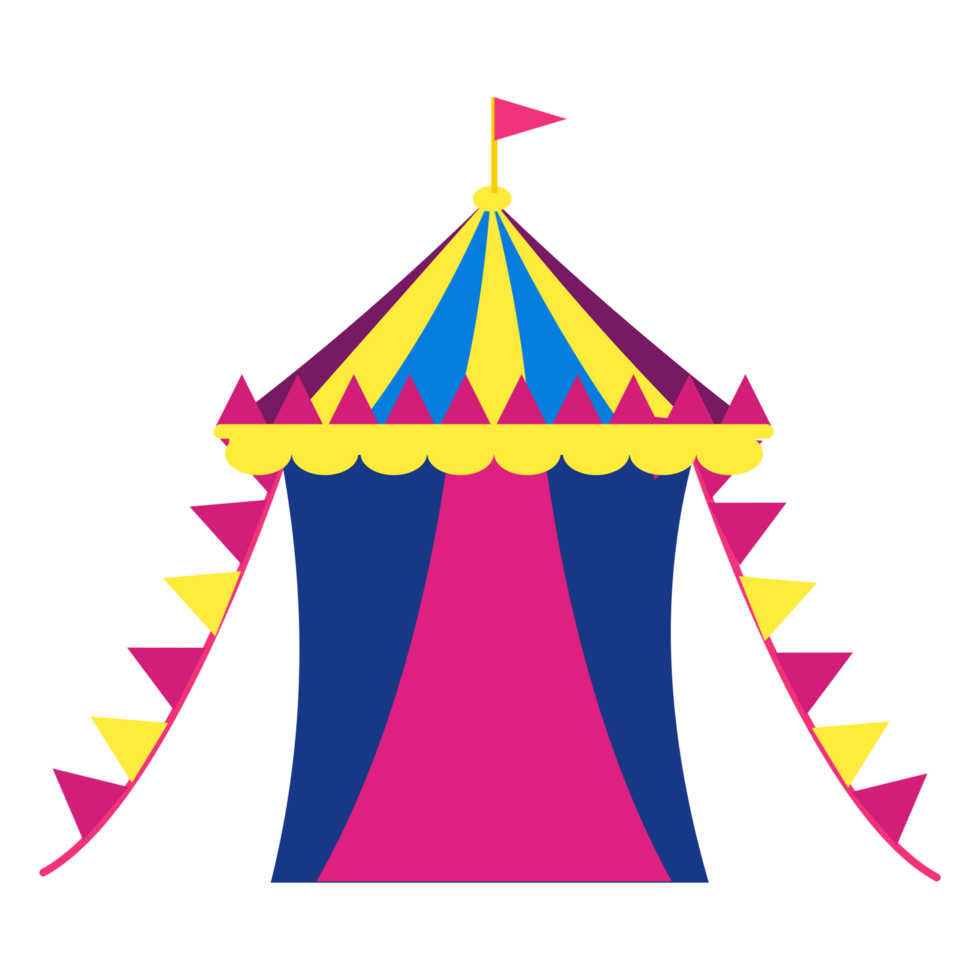 a circus tent with a colorful tent png