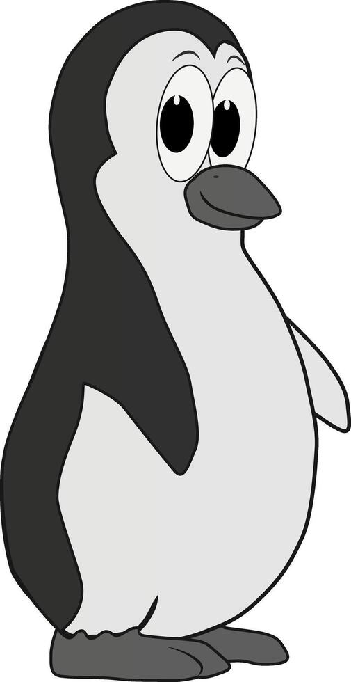 A funny penguin is standing and posing vector