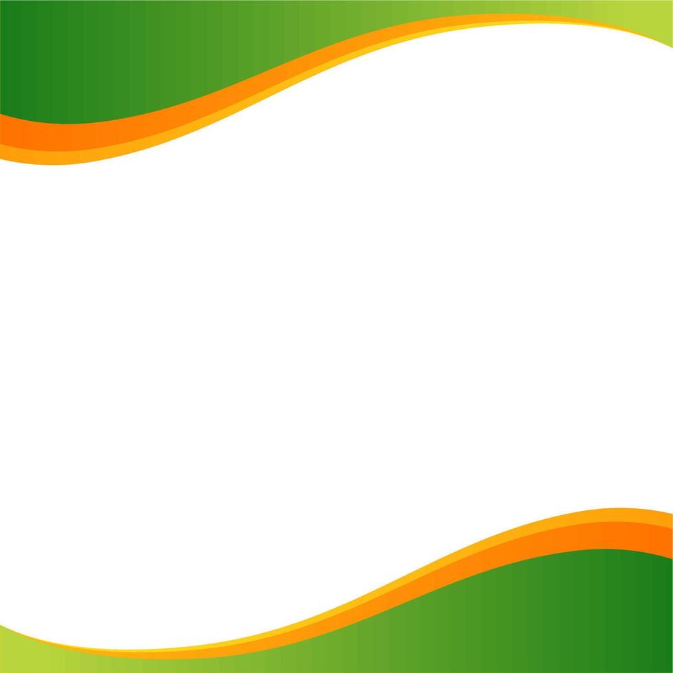 Green wave background template vector