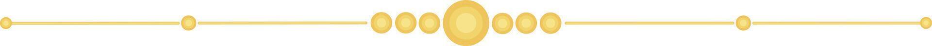 Gold Line. Simple Style Hand Drawn Text Divider Ornament. vector