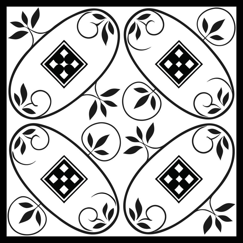 a black and white square pattern with a square in the center vector