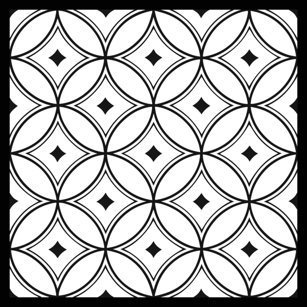 a black and white square pattern with a circle in the center vector