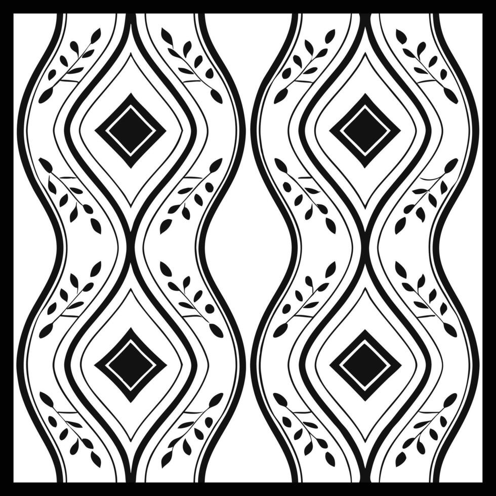a black and white pattern with a diamond in the center vector