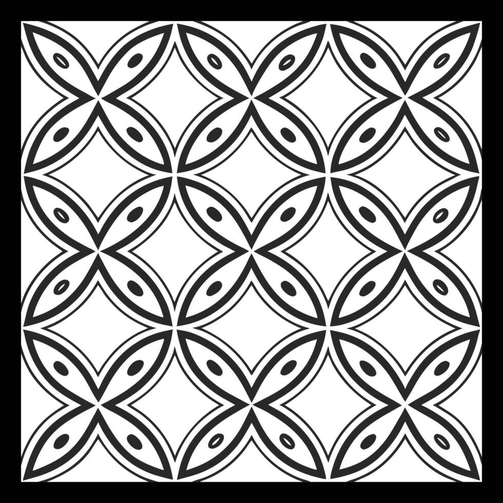 a black and white pattern with a square design vector