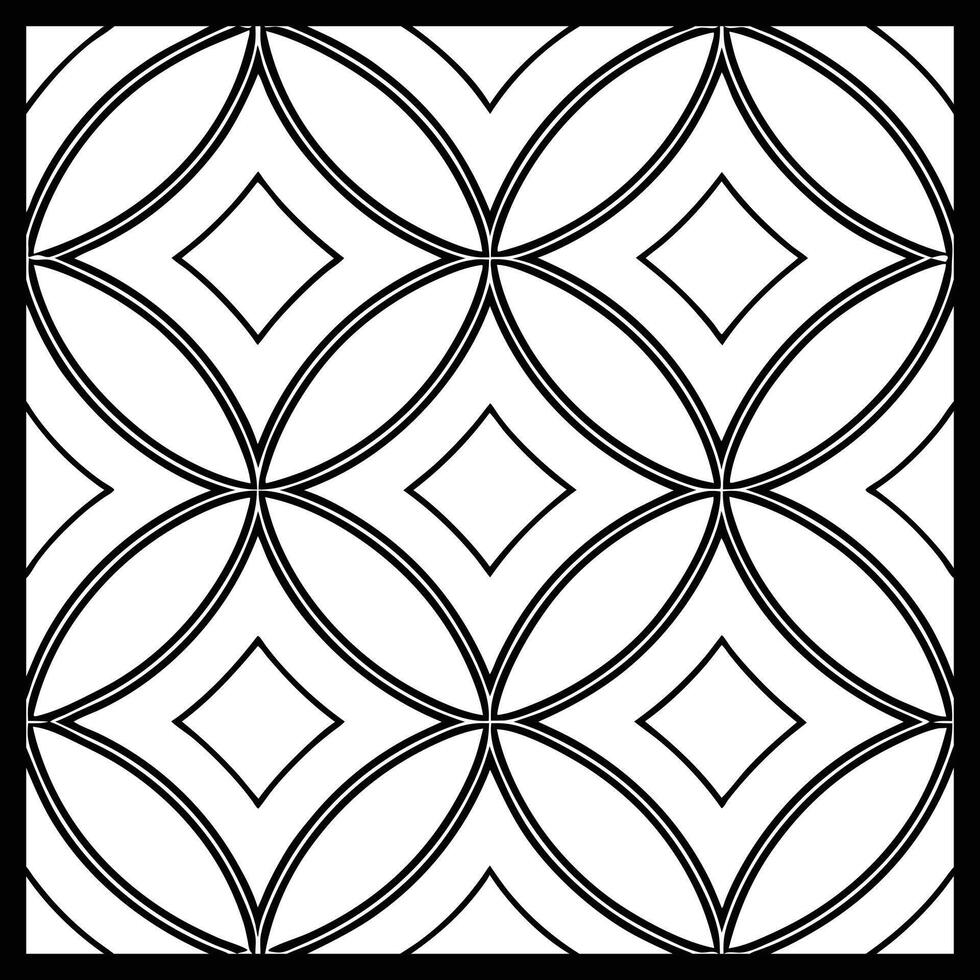 a black and white geometric pattern on a white background. Classic Ornamental Black and White Pattern vector