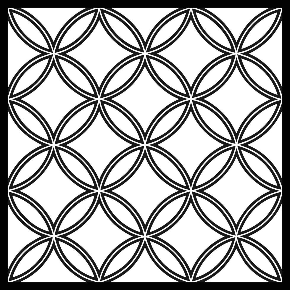 a black and white geometric pattern on a white background. Luxury Black and White Ornamental Pattern vector